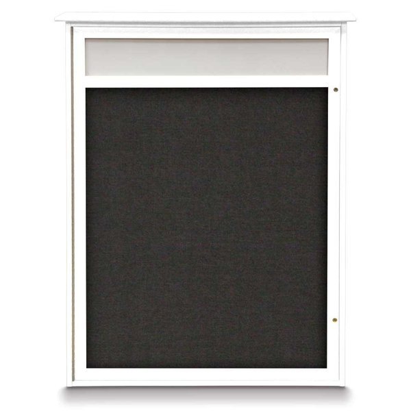 Double Door Enclosed Indoor Letterboard, UNITED VISUAL PRODUCTS, Mfr# UV1142H-BLACK-BLUE